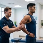 StretchMasters therapist assisting an athlete with stretch